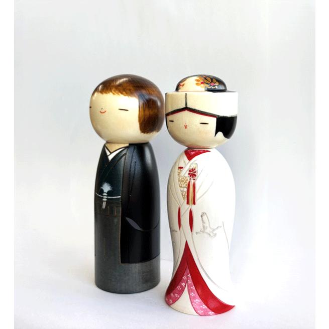 こけし 卯三郎 永久に KOKESHI JAPN CELEBRATION 和装 お祝い 結婚祝い