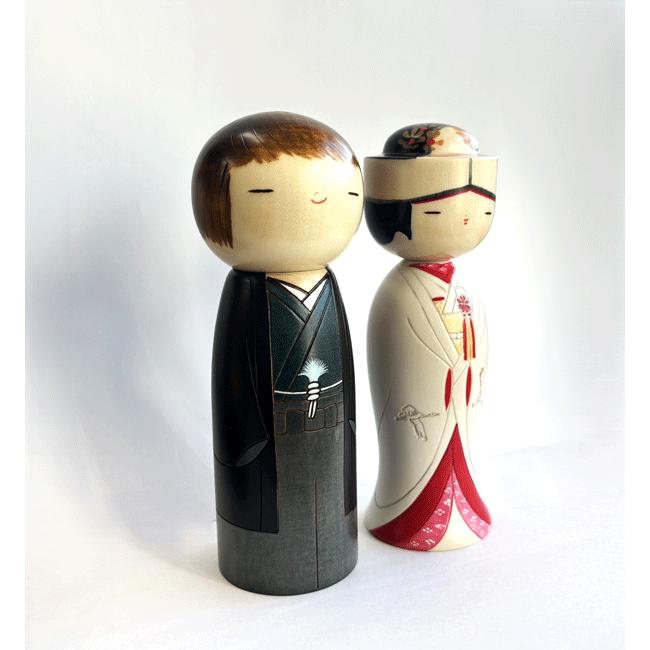 こけし 卯三郎 永久に KOKESHI JAPN CELEBRATION 和装 お祝い 結婚祝い