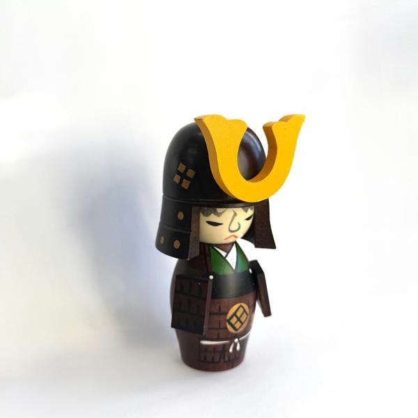 こけし ちえ作 武田信玄 KOKESHI JAPN 通産大臣賞受賞作者 創作こけし