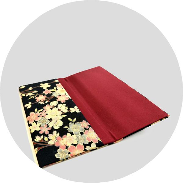 花友禅札入れ PURSE 花柄綿プリント チケット入れ 宝くじ入れ ギフト