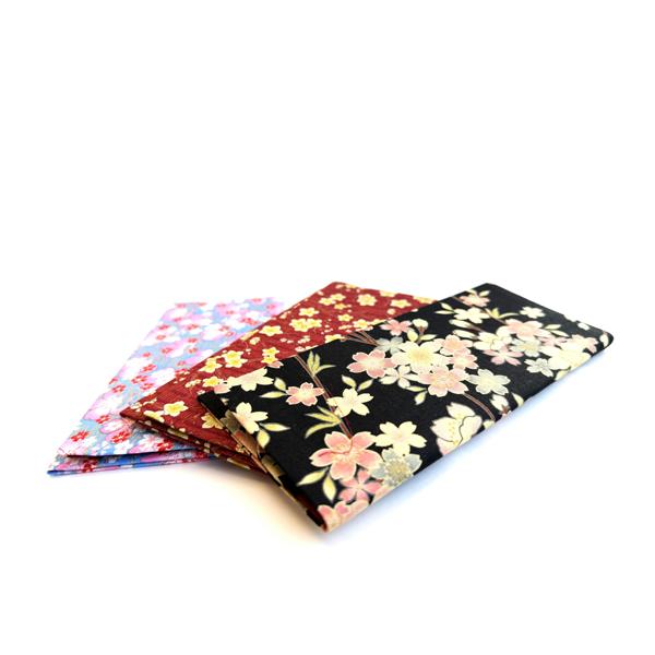 花友禅札入れ PURSE 花柄綿プリント チケット入れ 宝くじ入れ ギフト