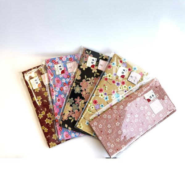 花友禅札入れ PURSE 花柄綿プリント チケット入れ 宝くじ入れ ギフト