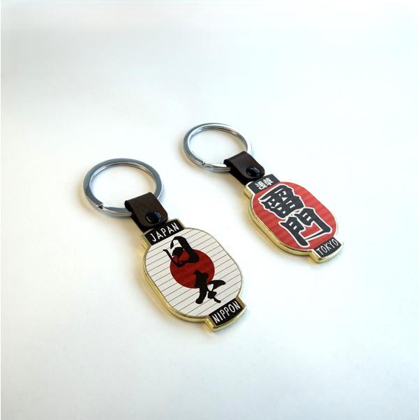 キーホルダー メタル提灯型 雷門、日本 KEY RING JAPAN 浅草 雷門 日本