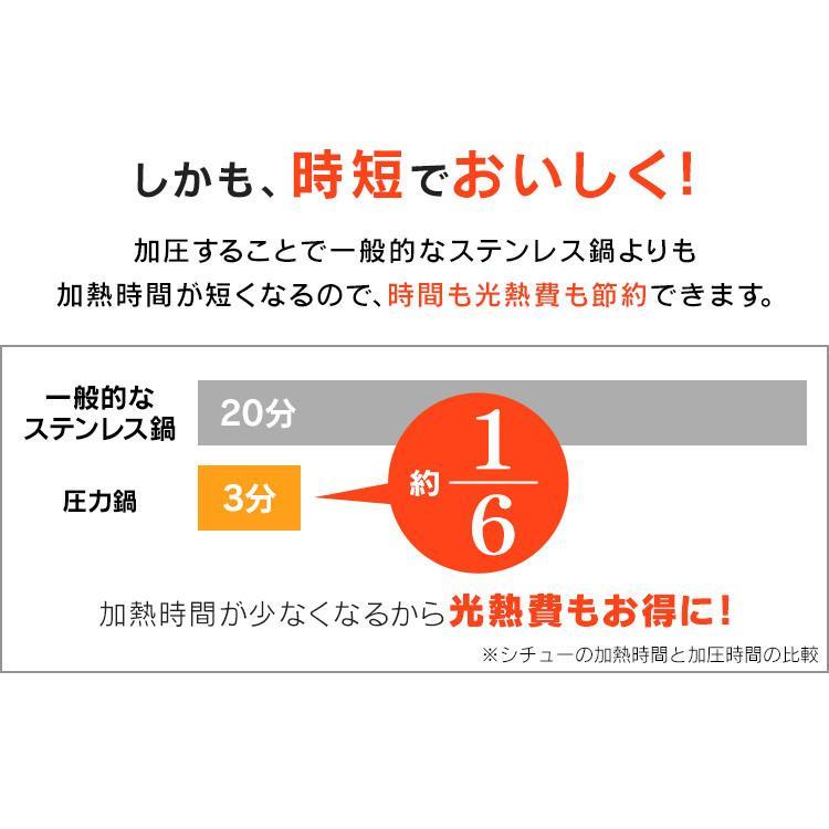 圧力鍋 両手鍋 IH対応 IH 鍋 5L アイリスオーヤマ なべ 両手圧力鍋 圧力調理 圧力 時短調理 新生活 一人暮らし おしゃれ レシピ付き ガラス蓋 RAN-5L 新生活｜kodawari-y｜10