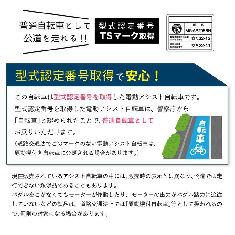 折畳 電動 ACTIVEPLUS ミニベロ 自転車 ACTIVEPLUS ノーパンク電動アシスト折り畳み自転車 シルバー 容量5.8Ah MG-AP20EBN ACTIVE PLUS (代引不可) (TD)_12