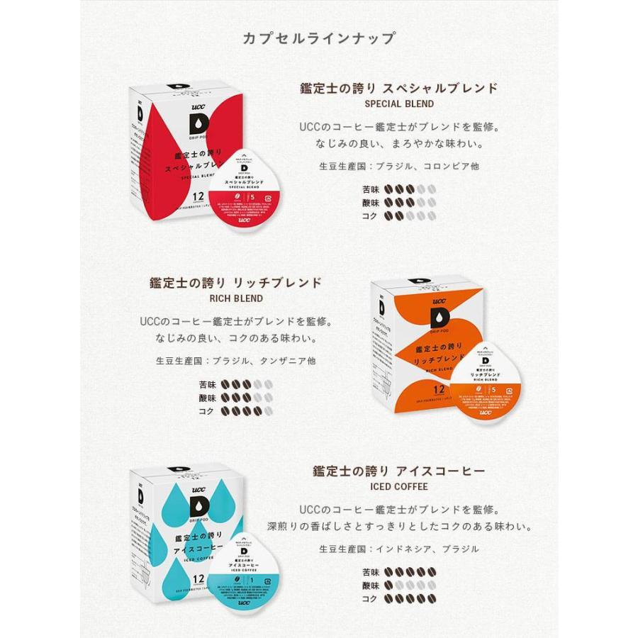 コーヒー 紅茶 緑茶 UCC ドリップポッド 専用カプセル 12杯分 3箱