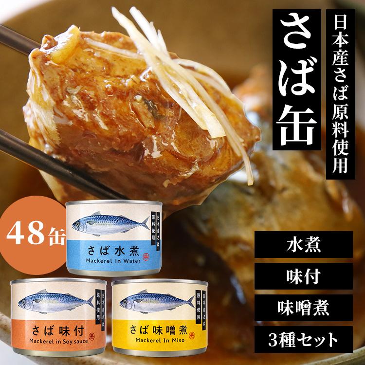 コ*ン様 さば水煮缶 みそ煮　混合48缶セット サバ缶 鯖缶 水煮 味噌煮 味付き 150g×48缶セット 日本産さば原料使用