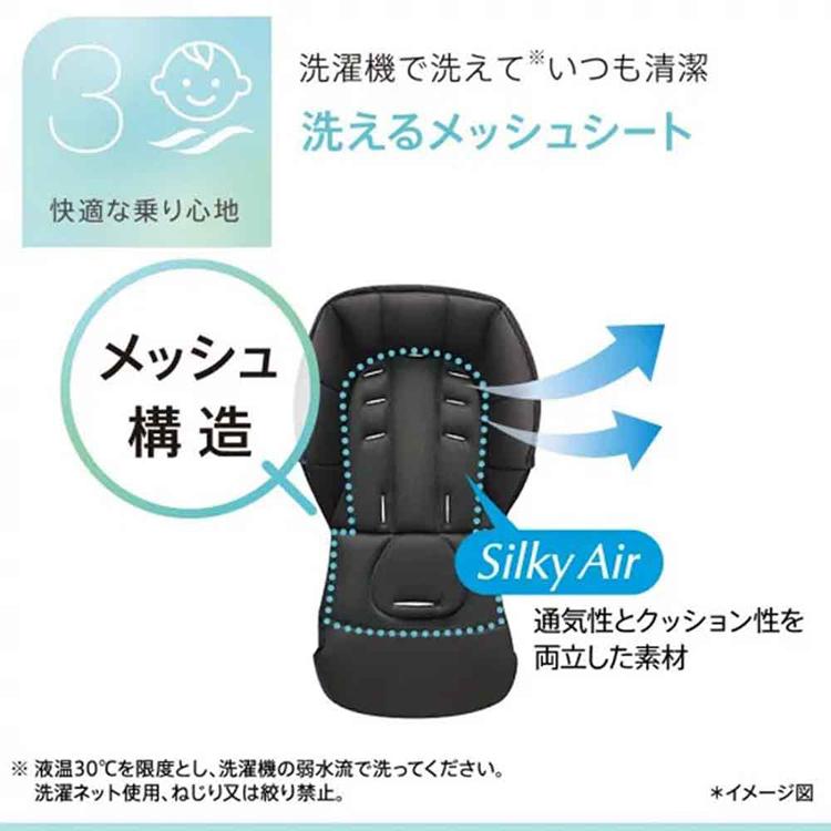 アップリカ ベビーカー 超軽量 ファーストベビーカー A型ベビーカー ワンタッチ開閉 洗えるメッシュシート カルーンエアー メッシュ AC Aprica_12