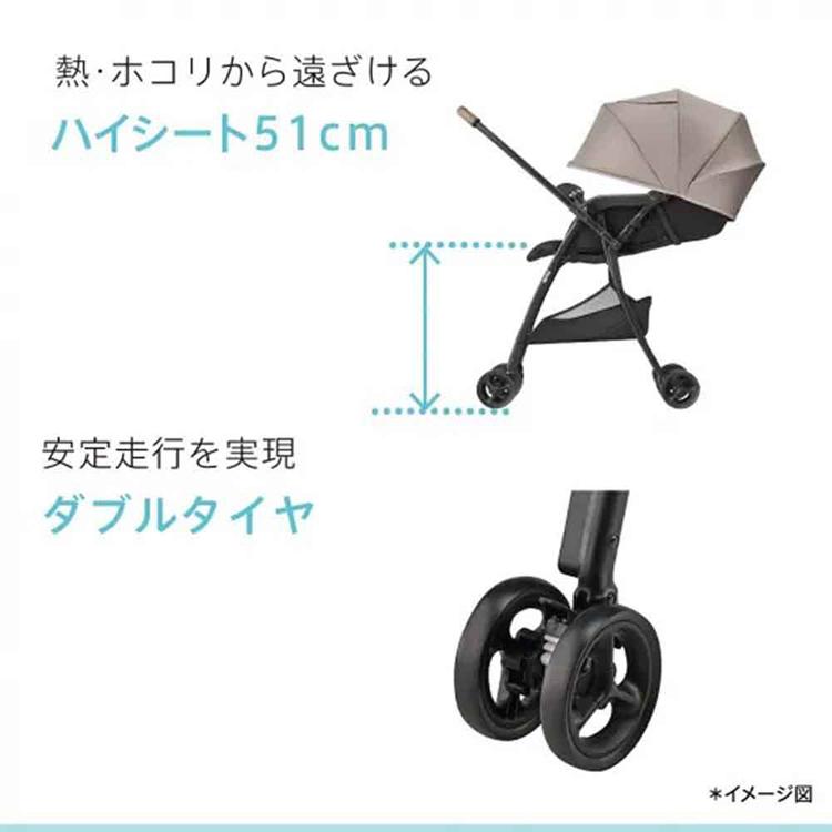 アップリカ ベビーカー 超軽量 ファーストベビーカー A型ベビーカー ワンタッチ開閉 洗えるメッシュシート カルーンエアー メッシュ AC Aprica_16