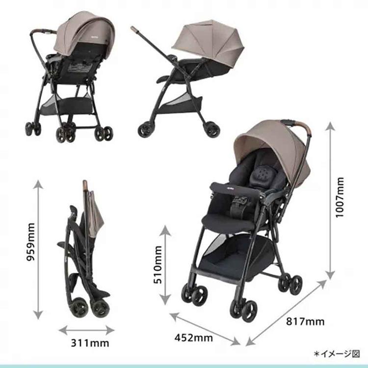 アップリカ ベビーカー 超軽量 ファーストベビーカー A型ベビーカー ワンタッチ開閉 洗えるメッシュシート カルーンエアー メッシュ AC Aprica_18