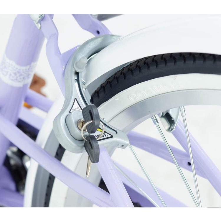 自転車 20インチ ピンク ラベンダー ライトグリーン オートライト かわいい (完成車)シャーリー 20インチ ジュニアサイクル SHL20HDD (代引不可) (TD)_7
