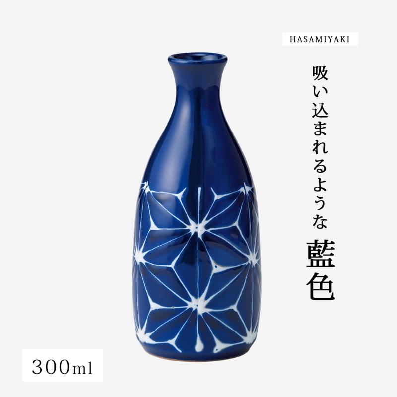 Demi Voo 徳利 お酒 日本酒 琉璃 徳利 麻の葉 18134 : こだわり雑貨