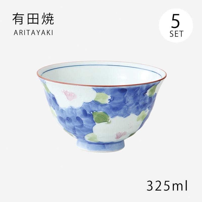 Demi Voo 飯碗 茶碗 お茶碗 セット 磁器 有田焼 一珍ダミ椿 飯碗 大 青