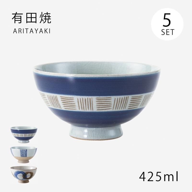 Demi Voo 飯碗 茶碗 お茶碗 セット 陶器 有田焼 飯碗 大 帯小縞・小枝