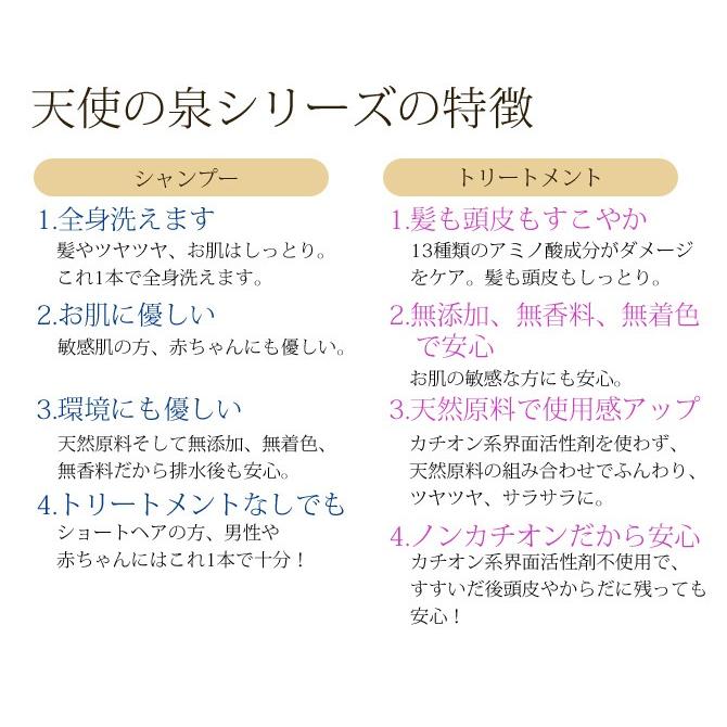 アトピー シャンプー トリートメント 無添加 界面活性剤 天使の泉 トリートメント 本体 こだわり雑貨本舗 通販 Yahoo ショッピング