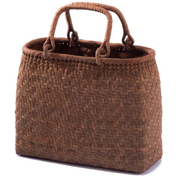 バッグ かごバック 浴衣 山葡萄かごバッグ 手作り 職人 可愛い シンプル 丈夫 プレゼント 網代編 沢皮 内布付き wild grapevine bag 91440