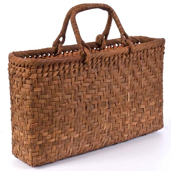 バッグ かごバック 浴衣 山葡萄かごバッグ 手作り 職人 可愛い シンプル 丈夫 プレゼント 升網代編 沢皮 内布付き wild grapevine bag 91681