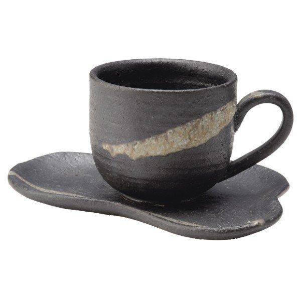 陶器 和風 カップ ソーサー セット コーヒー 珈琲 和 モダン かわいい おしゃれ シンプル 信楽焼 日本製 遊線コーヒー碗皿 G5 2611 こだわり雑貨本舗 通販 Yahoo ショッピング