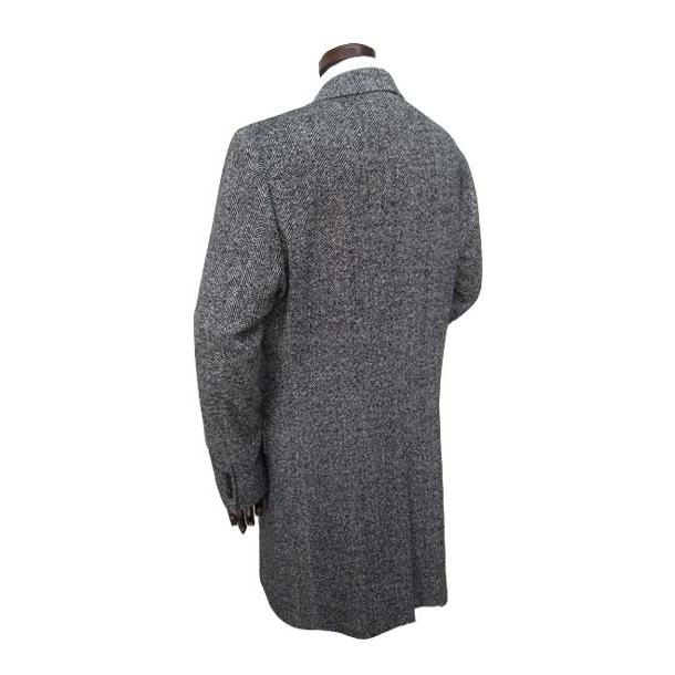 30 Offセール ヒッキーフリーマン メンズコート チェスターコート カシミヤ混 白黒 ヘリンボーン織 ロングコート 660 Fd こだわり工房 通販 Yahoo ショッピング