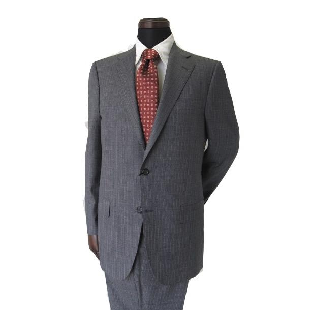 ヒッキーフリーマン メンズオーダースーツ グレー ストライプ イタリア素材 秋冬物 1m7 Fm1m7or こだわり工房 通販 Yahoo ショッピング