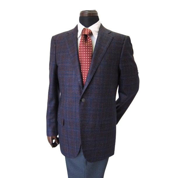 アウトレット アウトレット ファッション 30 Off メンズファッション ヒッキーフリーマン メンズジャケット グレンチェック ロロピアーナ グレンチェック ブラウン ブルー シルク混 秋冬物 2l7 Hd こだわり工房 人気カテゴリー