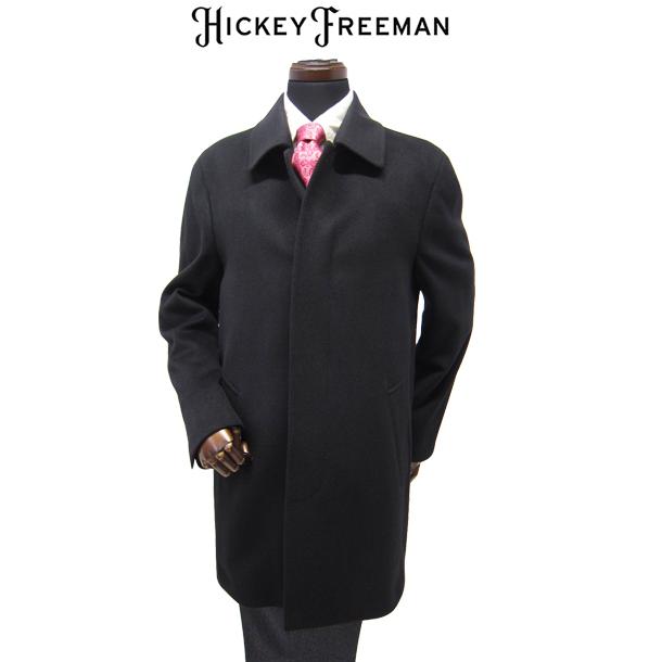 オンラインで最も安い ヒッキーフリーマンメンズコート 秋冬物ステンカラー 無地 カシミヤ100 ハーフコート 秋冬物ステンカラー ブラック 無地 メンズファッション 日本縫製最高峰ブランド 032 K こだわり工房 高額売筋