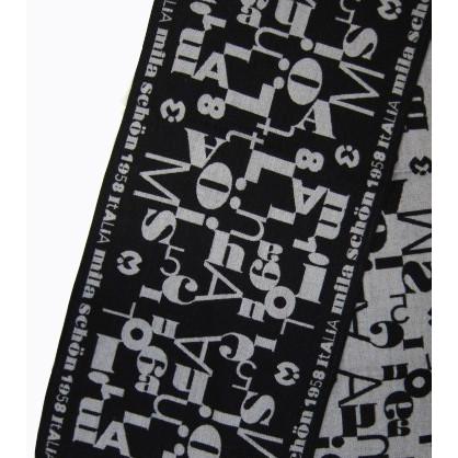 マフラー ストール ミラショーン 60周年記念ブランドロゴ お洒落 イタリアインポート レッド グレー ネイビー ブラック 2801 こだわり工房 通販 Yahoo ショッピング