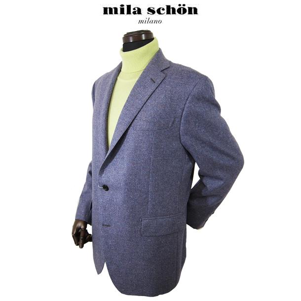 セール ミラショーン ジャケット カシミヤ シルク パープル ソフト 