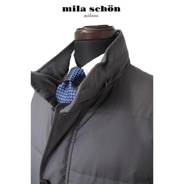 【24時間以内発送】 ミラショーン ダウンコート スタンドカラー グレー ハーフコート 軽量 新合繊素材 秋冬物 メーカー正規品 【OCQ1899657153】(67568円)