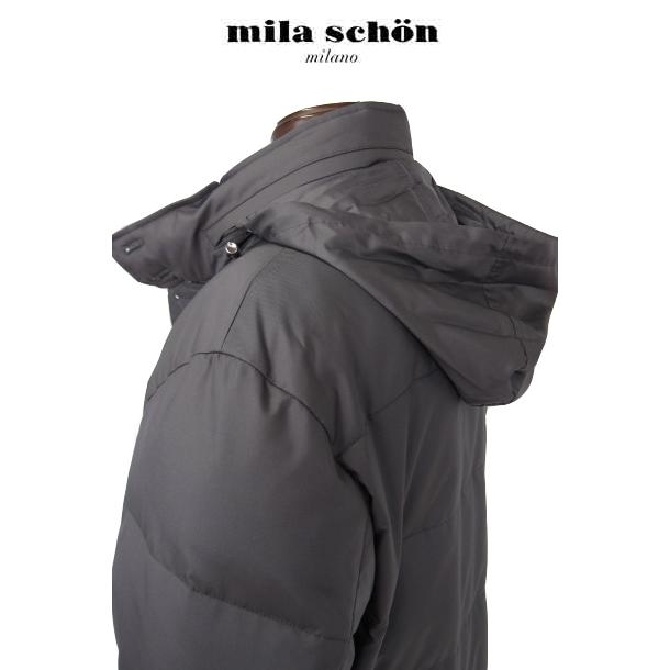 【24時間以内発送】 ミラショーン ダウンコート スタンドカラー グレー ハーフコート 軽量 新合繊素材 秋冬物 メーカー正規品 【OCQ1899657153】(67568円)