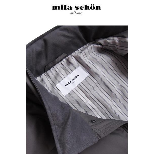 【24時間以内発送】 ミラショーン ダウンコート スタンドカラー グレー ハーフコート 軽量 新合繊素材 秋冬物 メーカー正規品 【OCQ1899657153】(67568円)