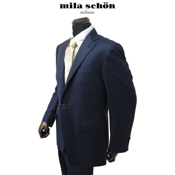 オーダースーツ ミラショーン メンズ スーツ 秋冬物 ネイビー  