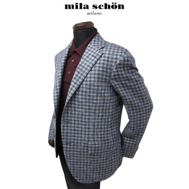 Sale 40%オフ ミラショーン ジャケット シルク カシミヤ ブルー グレー 