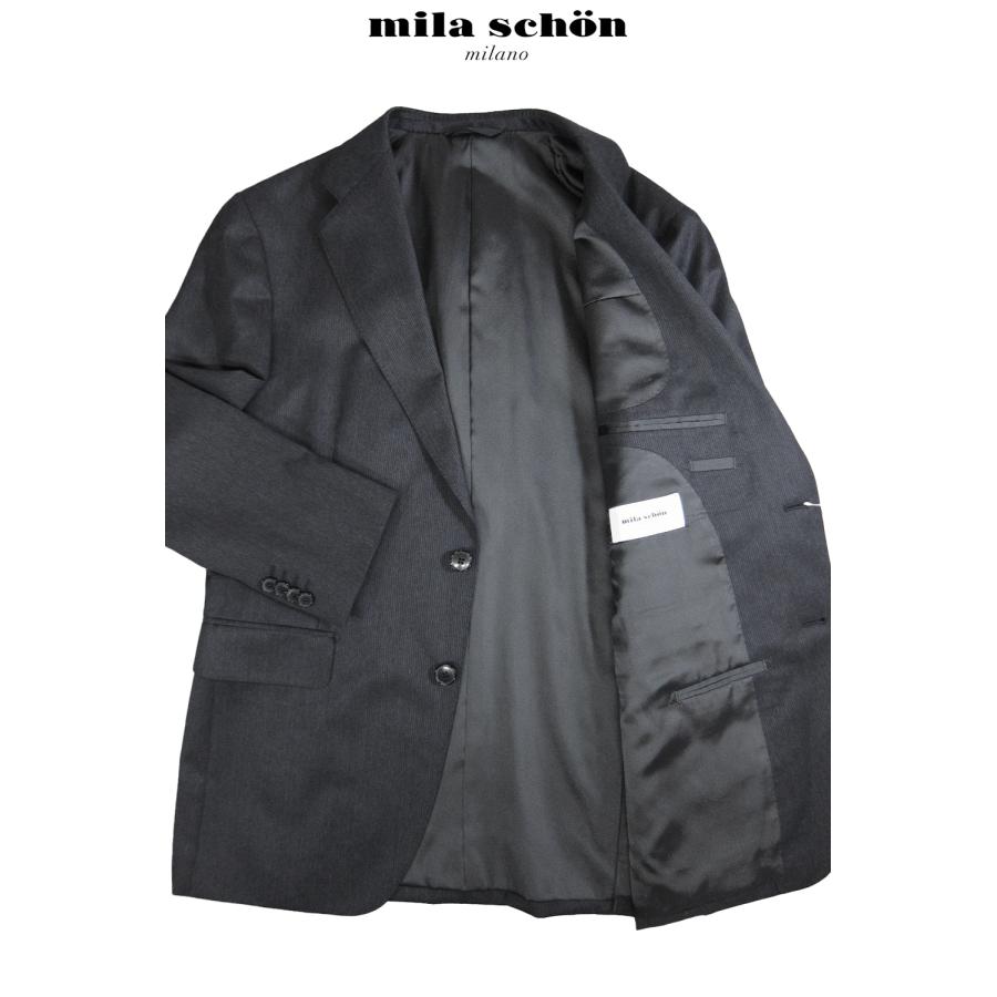 Sale 40%オフ ミラショーン スーツ 秋冬物 グレー ストライプ 1タック 