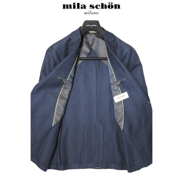 mila schon テーラードジャケット リネン100% ポケット付き 大きめ mila schon（ミラショーン） 只今ポイント5倍 ジャケット ブルー 幾何