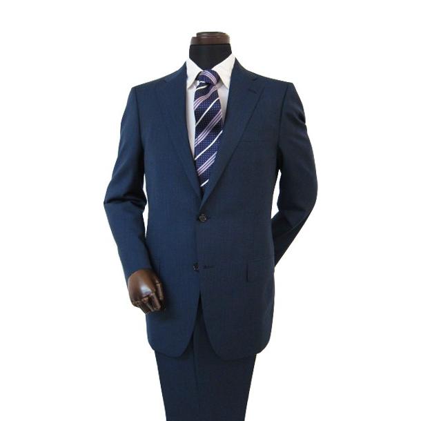 30%OFF ヒッキーフリーマン メンズ スーツ ブルー グレンチェック ゼニア素材使用 B春夏物 メーカー正規品