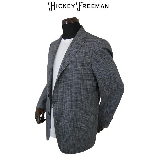 ヒッキーフリーマン メンズ ジャケット 無地調 軽量 グレー ウール チェック 織格子 春夏物 通販 