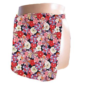 ふんどし 越中ふんどし ふんどしパンツ 褌 ペアok 褌 菊と桜 和柄 花爛漫 お洒落柄 日本製 ブラック 男性用 L 女性用 M 子供用 S F Hana2315 こだわり工房 通販 Yahoo ショッピング