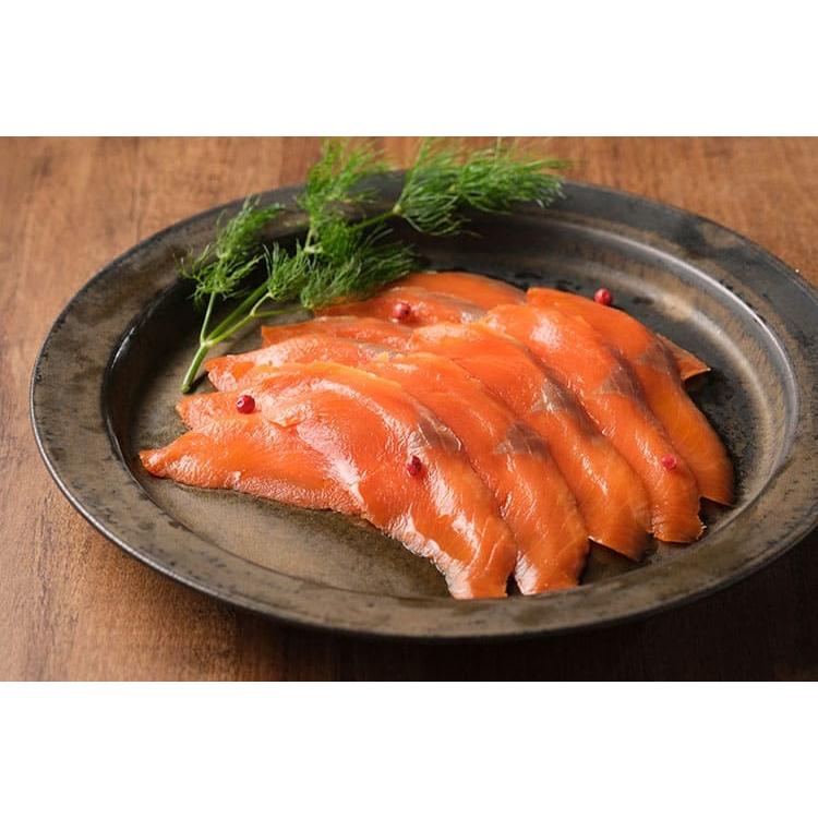カナダ産天然紅鮭スモークサーモン（送料無料）（贈答 ギフト 贈り物 プレゼント 父の日）