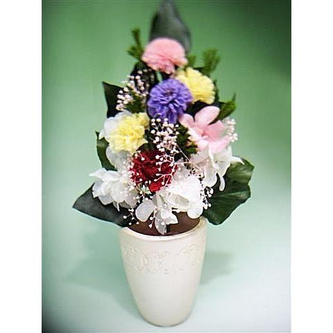 仏花　お供え花　特大　ひら乃ページ 初盆 盆 仏花 オールプリザーブドのあじさい仏花 選べる3色 供花