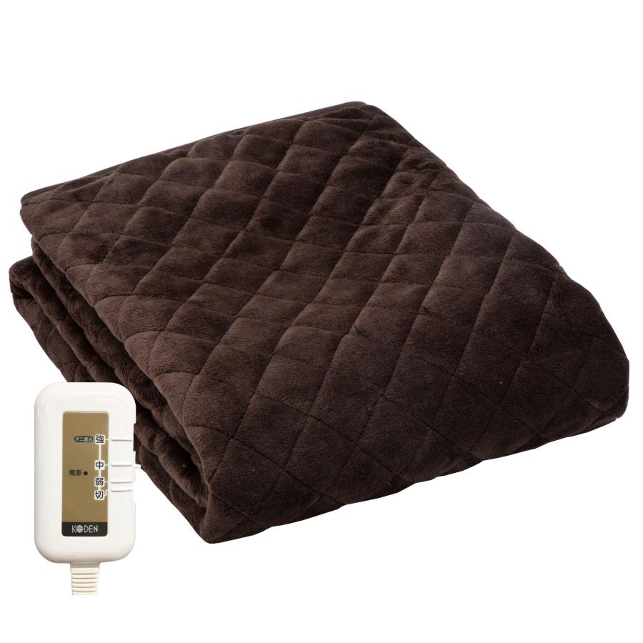 広電（KODEN） 電気毛布 敷パッド セミダブルサイズ ブラウン 固定用