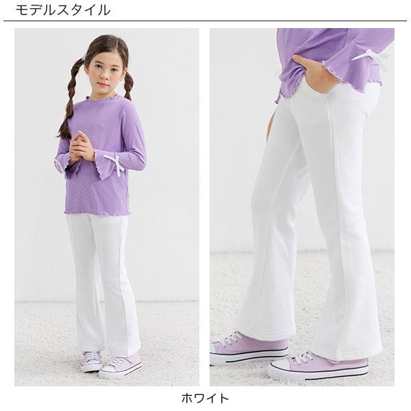 フレアパンツ 子供服 子ども服 こども服 キッズ 女の子 春 秋 冬 ポケット ウエストゴム フレア 無地 シンプル  100 110 120 130 140 150 24年SS新作｜kodomofuku-bee｜14