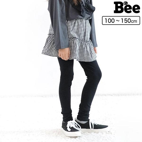 レギンス付きスカート 韓国子供服 Bee カジュアル キッズ 女の子 ギンガムチェック チェック ブラック モノトーン 秋 冬 ボトムス 公式の店舗