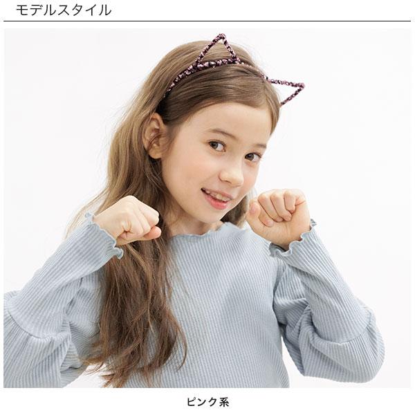 猫耳カチューシャ 女の子 子供服 こども服 子ども服 キッズ 春 夏 秋 冬 F フリーサイズ 仮装 発表会 リボン チュール 耳 イベント AW新作｜kodomofuku-bee｜15