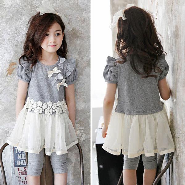 子供服　女の子　130~150　まとめ売り　長袖　半袖　ズボン　ワンピース Bee des Bee 【クーポンで60％OFF】 ドッキングワンピース 半袖 子供服