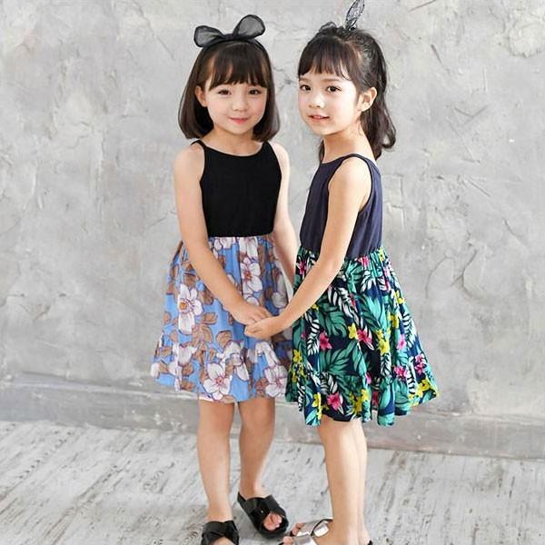 ワンピース 韓国子供服 Bee 女の子 カジュアル ナチュラル キッズ ワンピ キャミワンピ フルーツ柄 ハイビスカス リゾート 春 夏 100 110 1 130 140 150 Shh 子供服bee 通販 Yahoo ショッピング
