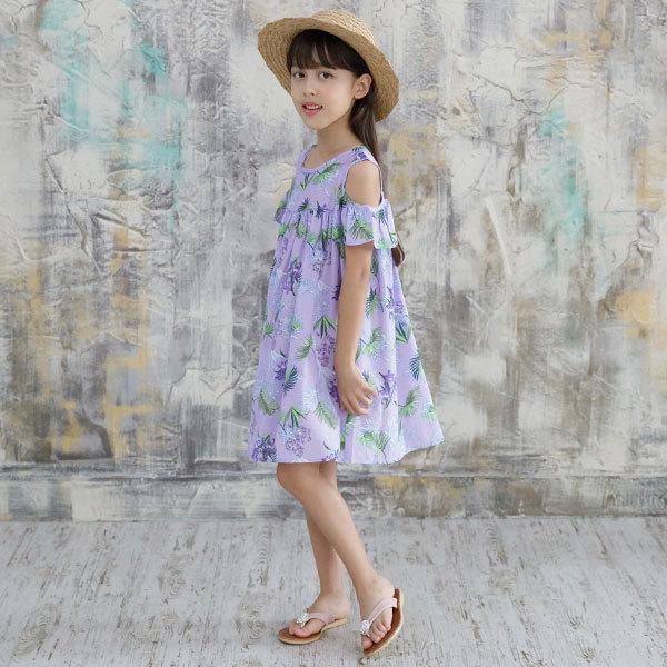 オフショルダーワンピース 韓国子供服 子ども服 こども服 女の子 キッズ 花柄 ギャザー 2way ノースリーブ 半袖 春 夏 100 110 1 130 140 150 Ss新色 Shh 子供服bee 通販 Yahoo ショッピング