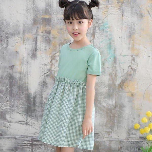 Bee des ワンピース キッズ 子供服 女の子 チェック 半袖 発表会 Bee des ワンピース キッズ 子供服 女の子 チェック 半袖 発表会
