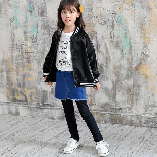 ブルゾンジャケット 韓国子供服 Bee 女の子 キッズ 女の子 男の子 アウター スカジャン スタジャン Ma 1 秋 冬 100 110 120 130 140 150 Taa05216 子供服bee 通販 Yahoo ショッピング