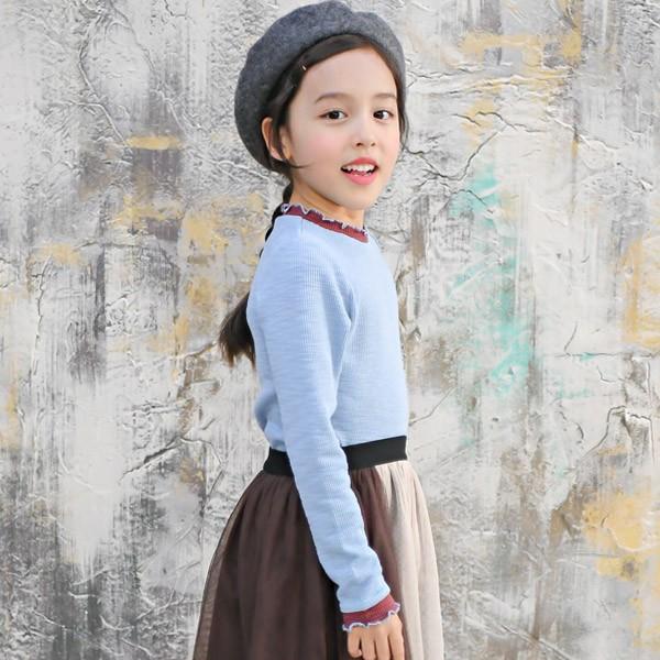 長袖トップス 韓国子供服 Bee 女の子 トップス カットソー リブ メロウ ハイネック 秋 冬 100 110 1 130 140 150 Taa 子供服bee 通販 Yahoo ショッピング